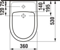 JIKA LYRA PLUS závěsný bidet s otvorem, přívod vody vlevo a vpravo   H8303810003041